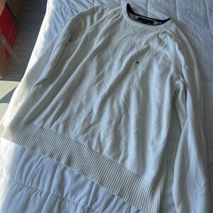 Thrifted Tommy Hilfiger White Sweater, Size L